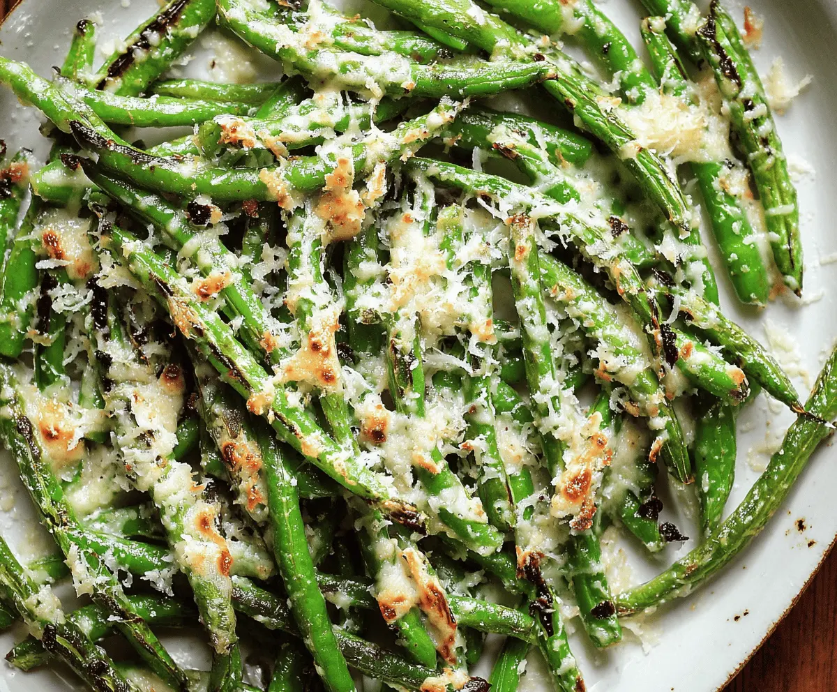 Crispy Roasted Parmesan Green Beans Recipe