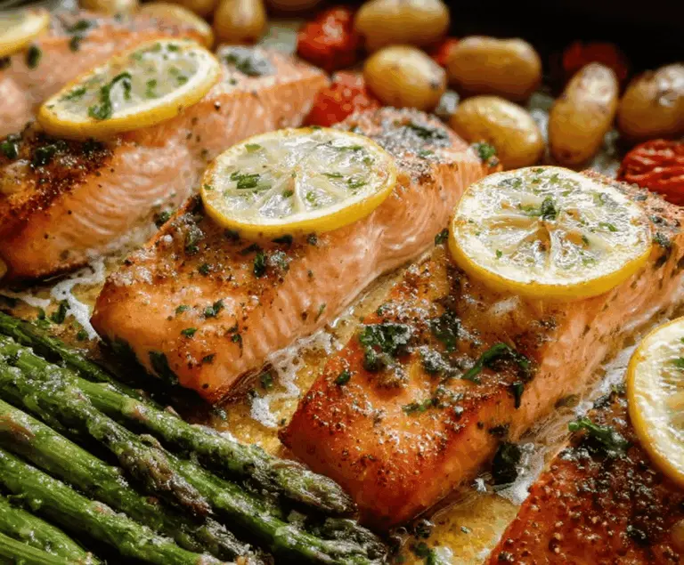sheet pan lemon garlic butter salmon