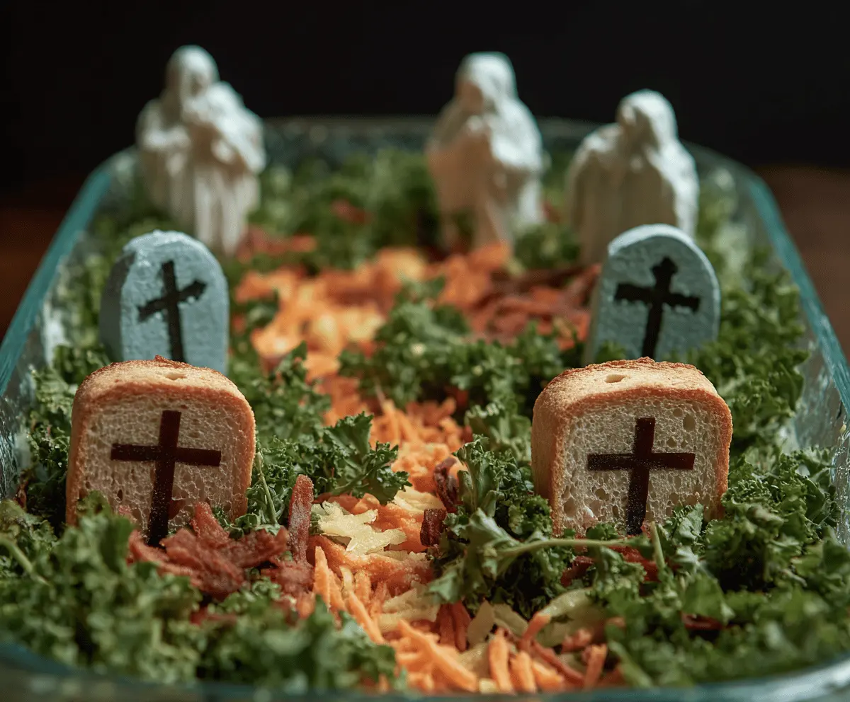 Spooky Spinach Dip Graveyard Party Idea