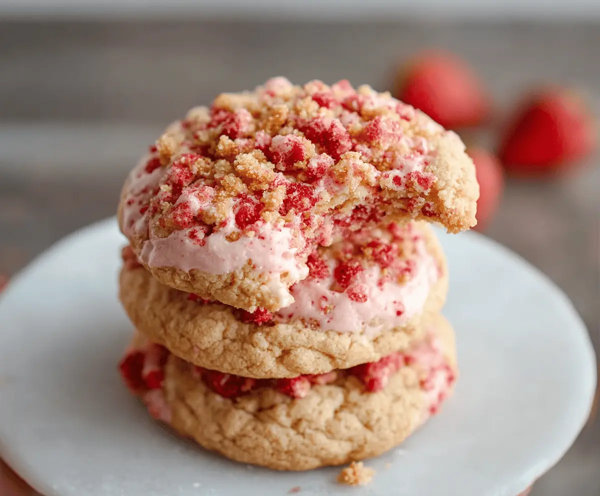 Delicious Strawberry Crunch Cookies Recipe
