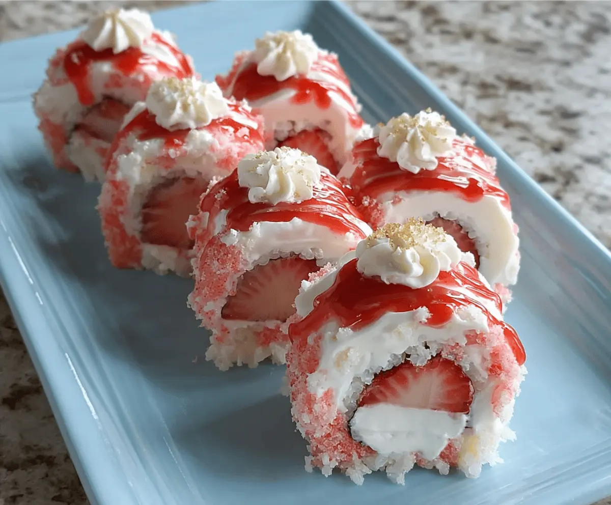 Easy Strawberry Shortcake Sushi Rolls – Delicious & Fun Dessert Recipe