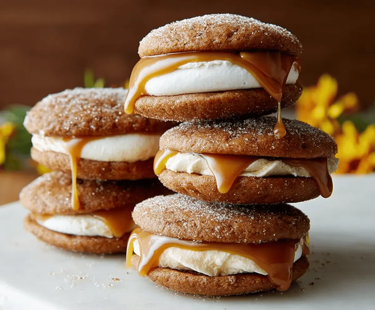 Delicious Apple Cider Whoopie Pies with Caramel