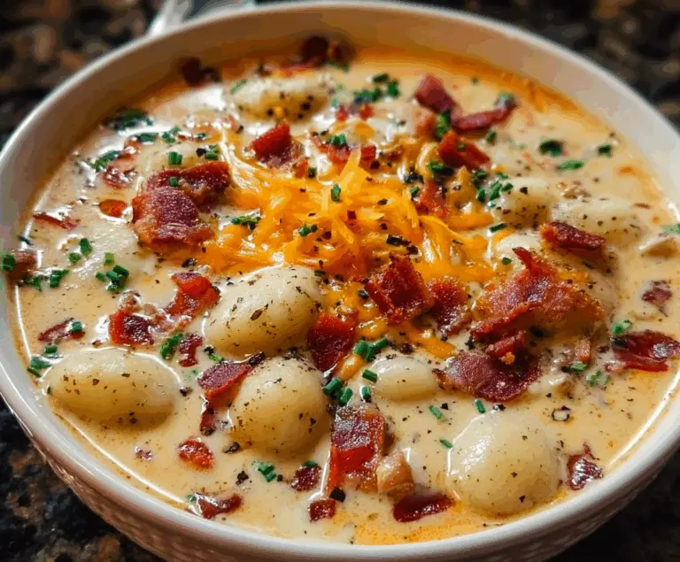 Bacon Cheddar Gnocchi Soup