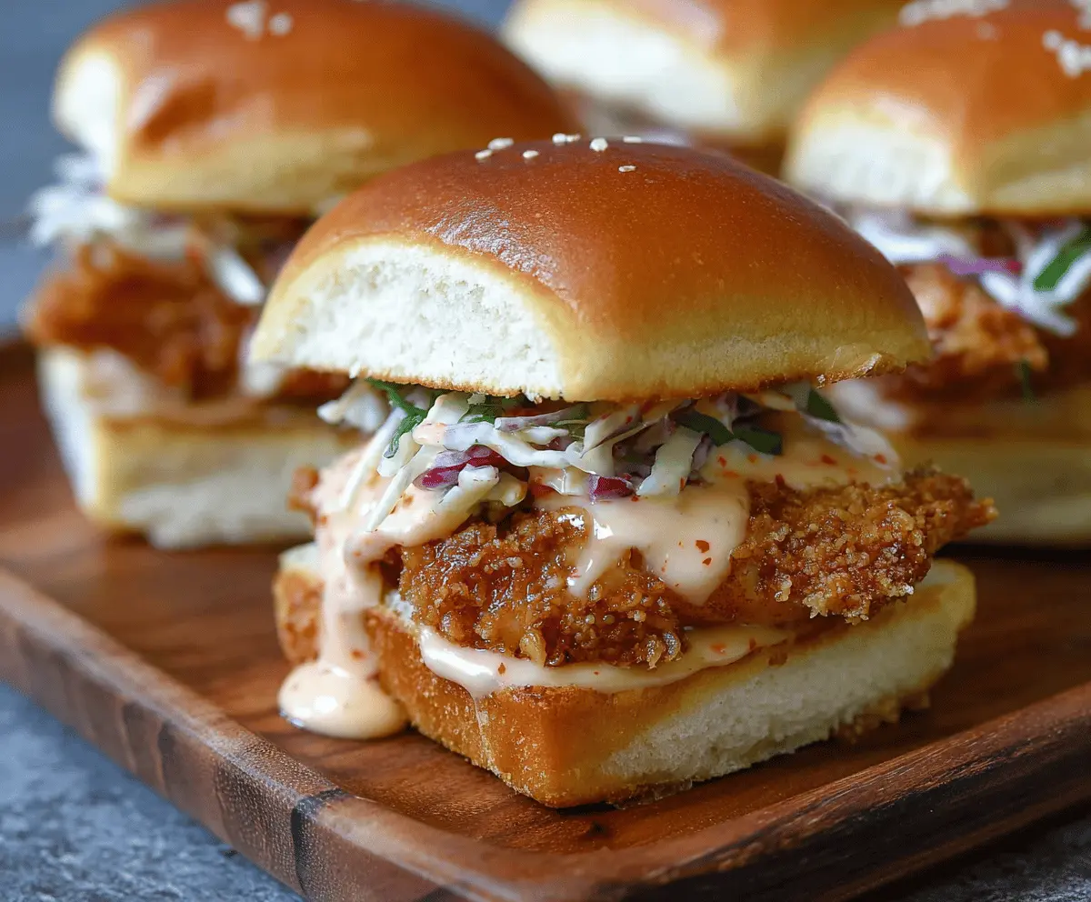 Easy Bang Bang Chicken Sliders