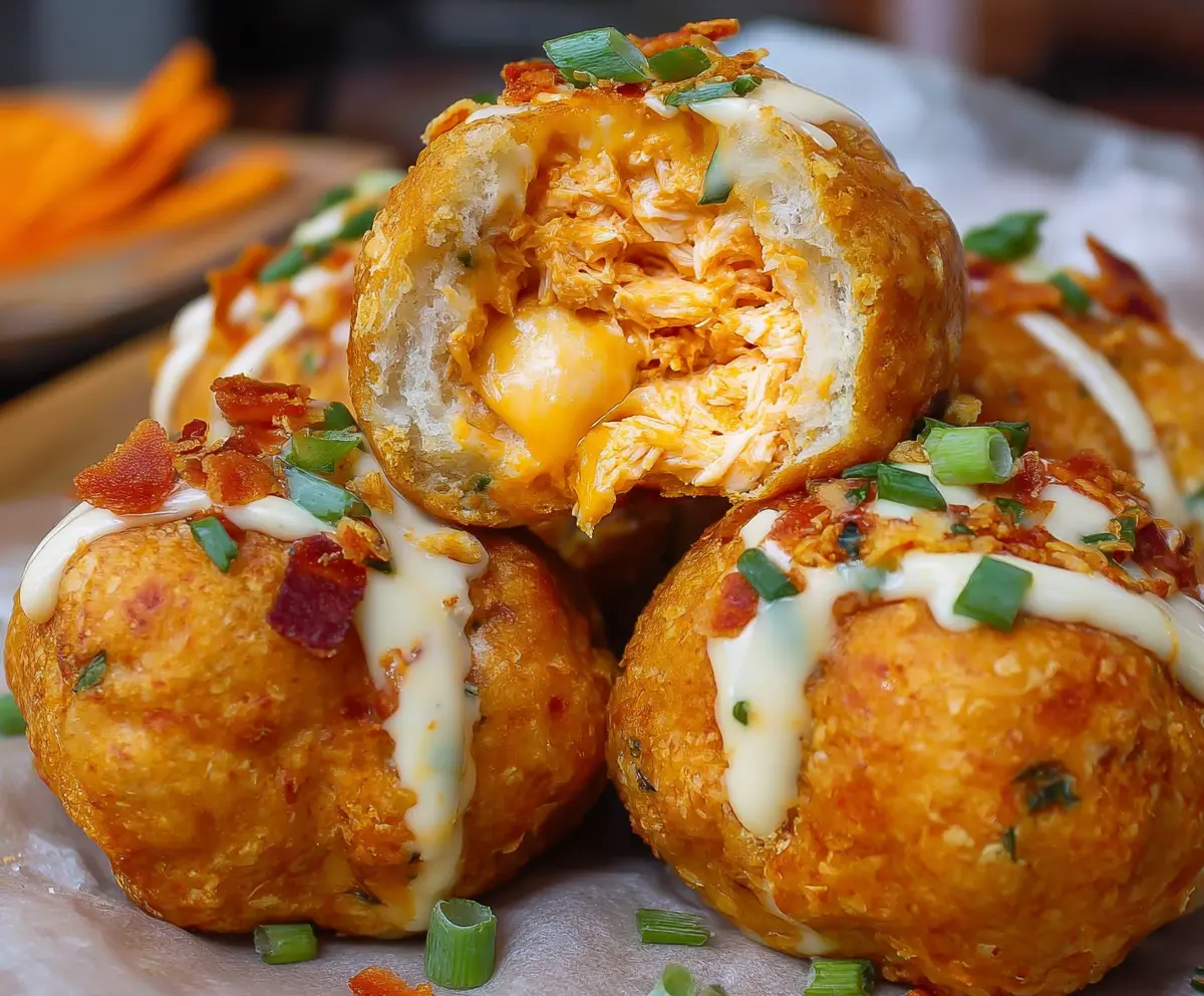 Easy Buffalo Chicken Bacon Bombs