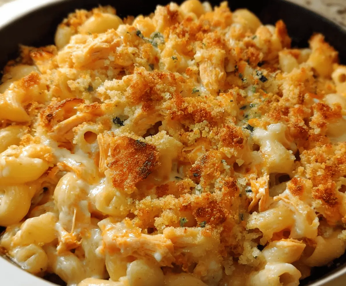Easy Buffalo Chicken Mac & Cheese