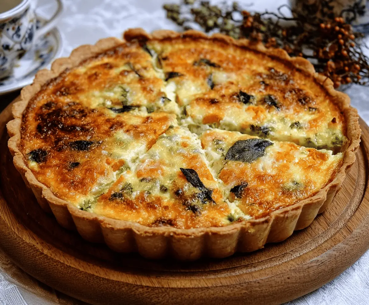 Easy Butternut Squash Sage Quiche