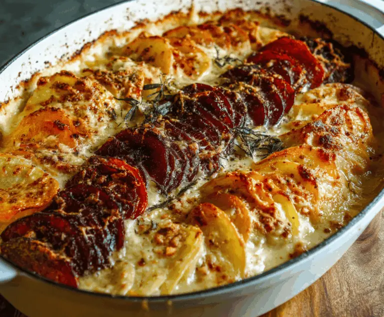 Cheesy Root Vegetable Gratin