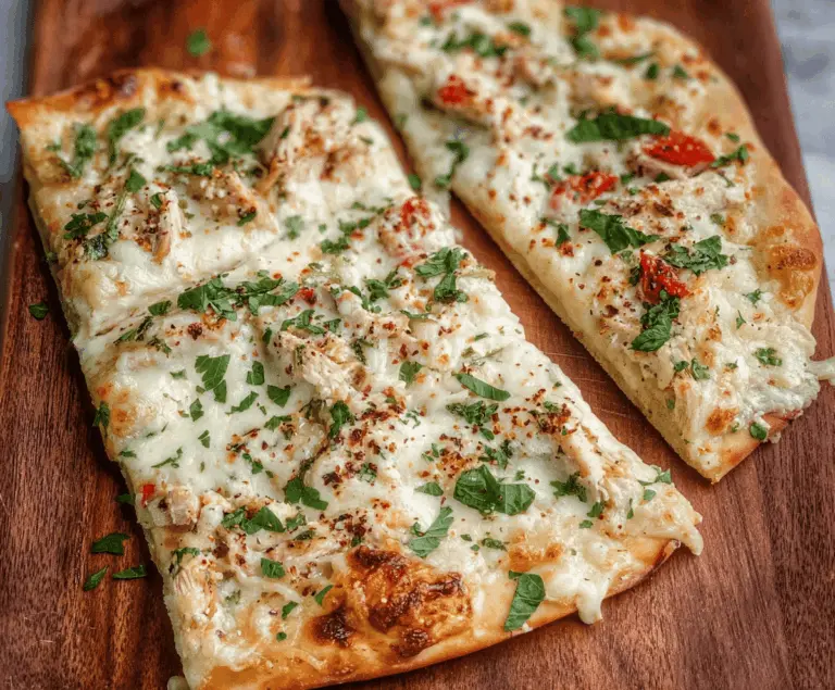 Chicken Alfredo Flatbread