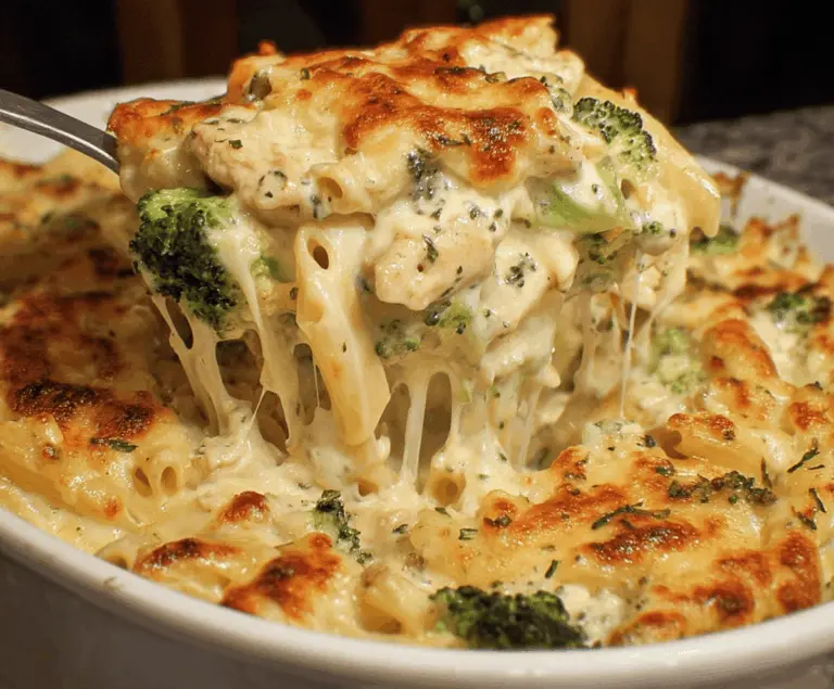 Chicken and Broccoli Alfredo Bake