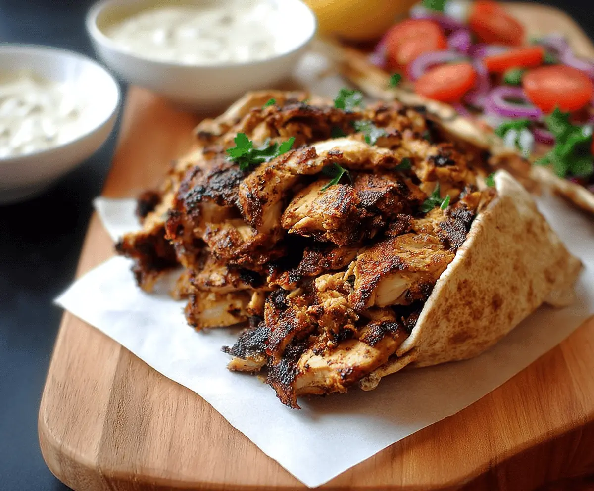 Easy Chicken Shawarma with Creamy Garlic Sauce