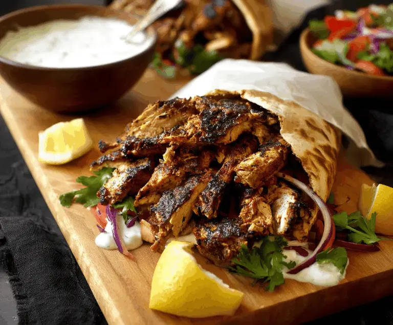 Chicken Shawarma with Garlic Sauce Recipe