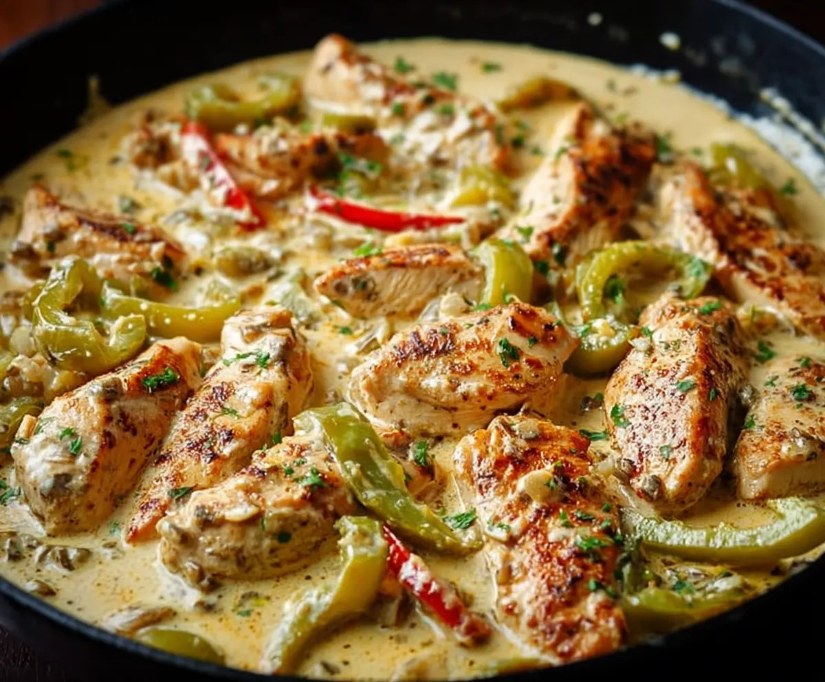 Creamy Pepperoncini Chicken Skillet