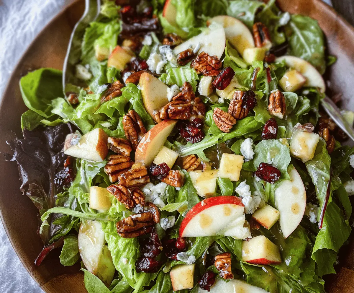 Crunchy Fall Apple Salad with Maple Vinaigrette