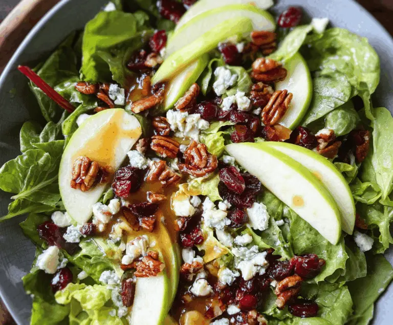 Crunchy Fall Apple Salad with Maple Vinaigrette