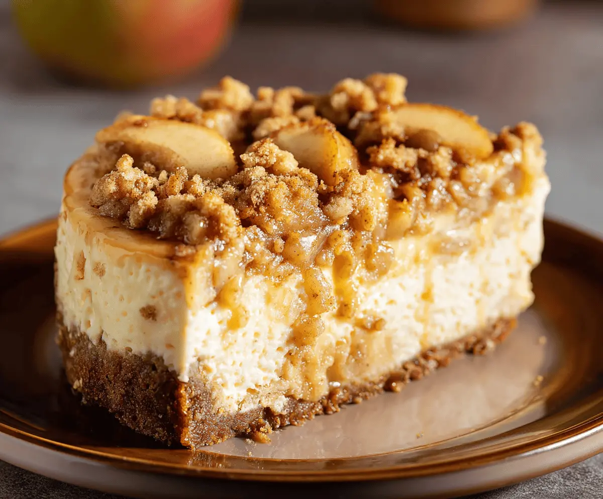 Easy Apple Crumble Cheesecake Recipe