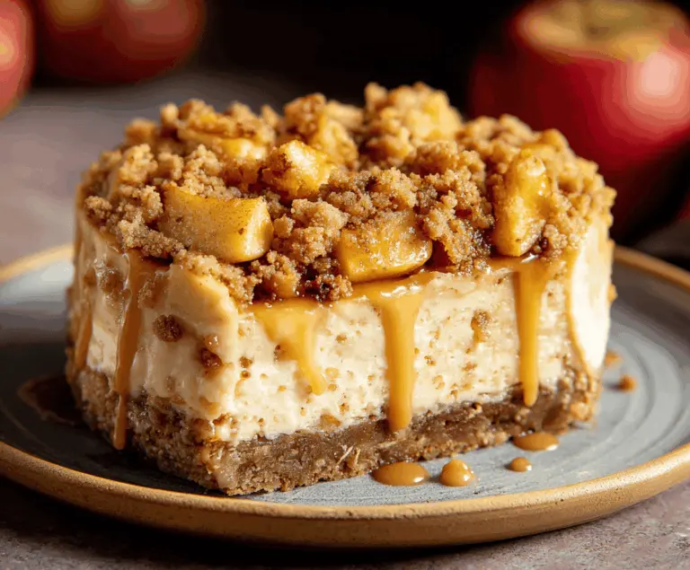 Delicious Apple Crumble Cheesecake