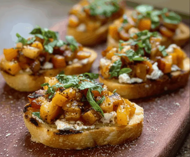 Delicious Fall Bruschetta with Butternut Squash and Apples