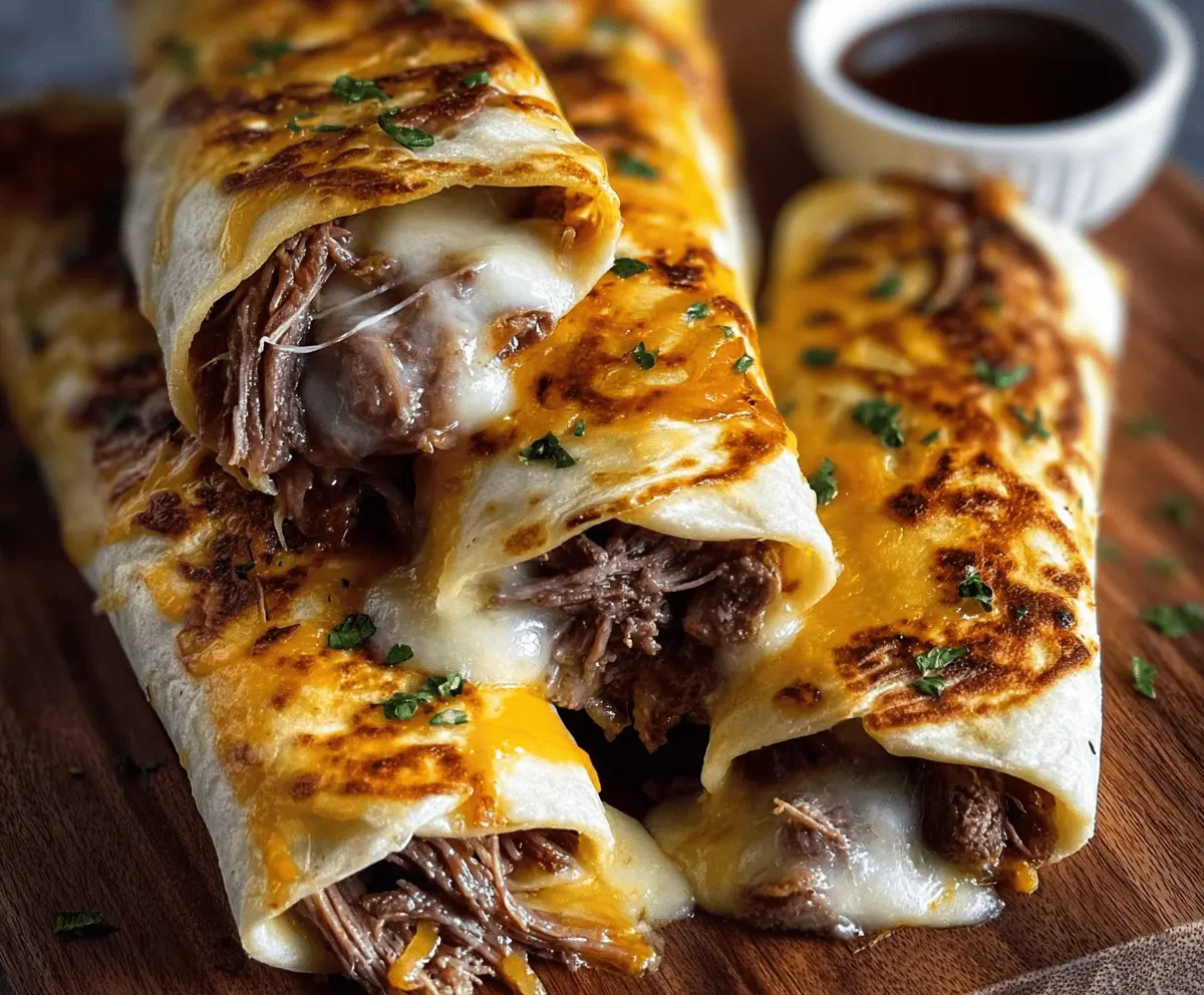 Easy French Dip Roll Ups