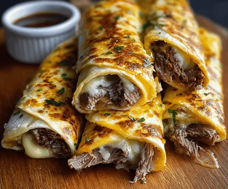 French Dip Tortilla Roll Ups
