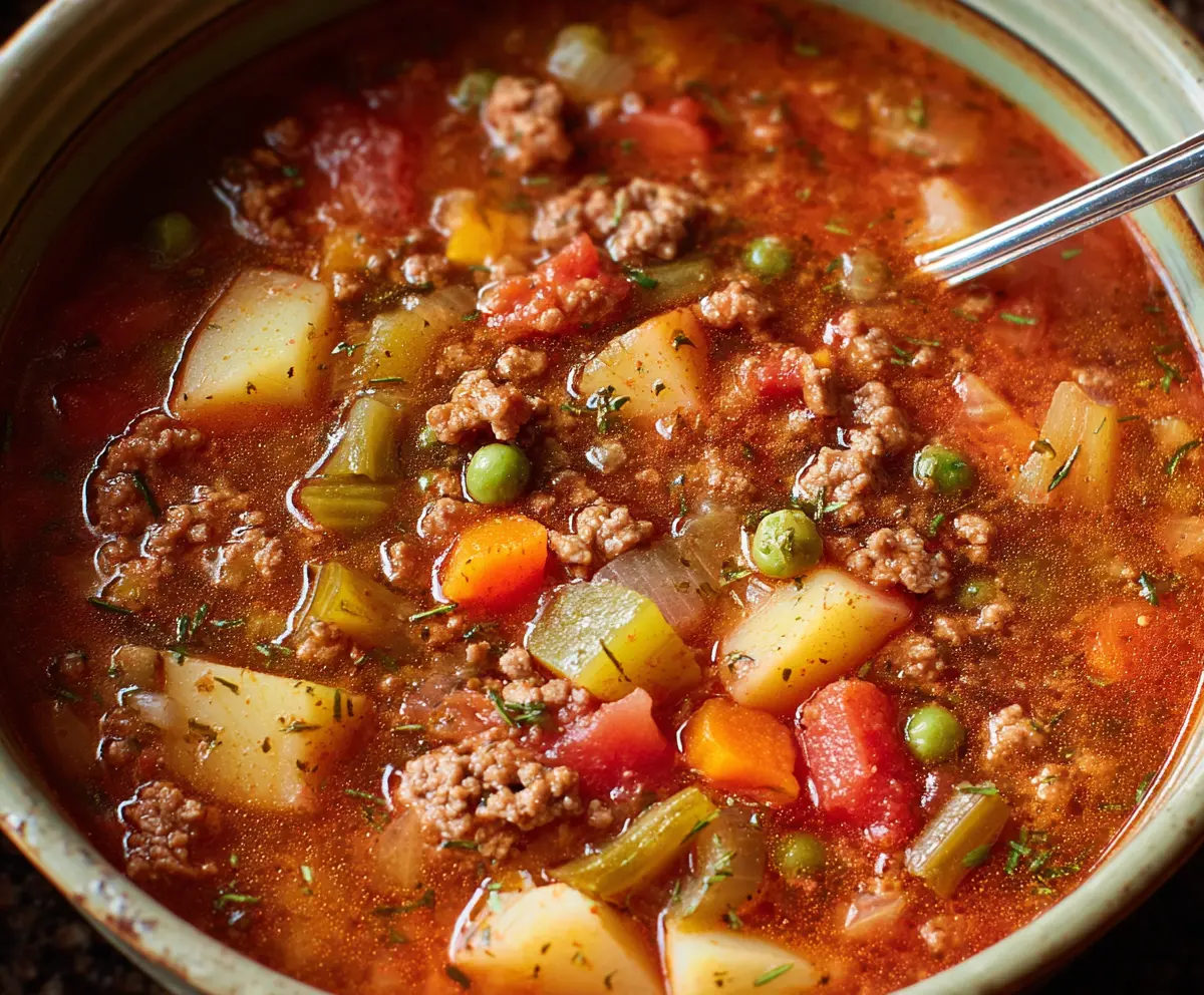 Old Fashioned Hamburger Soup Recipe