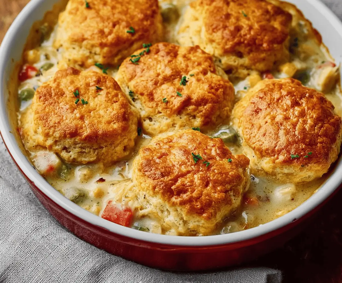 Easy Red Lobster Biscuit Chicken Pot Pie