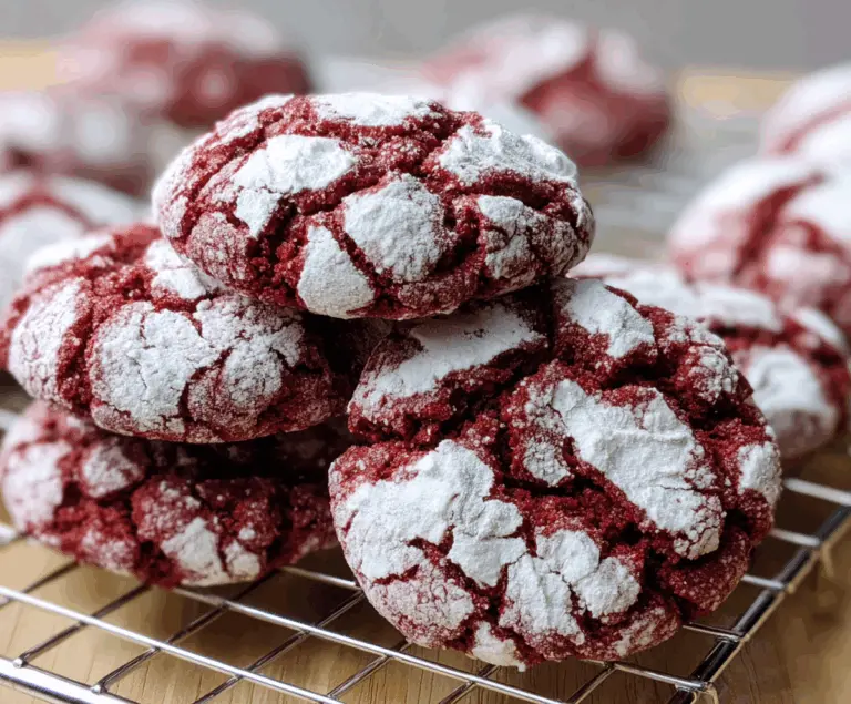 Red Velvet Crinkle Cookies