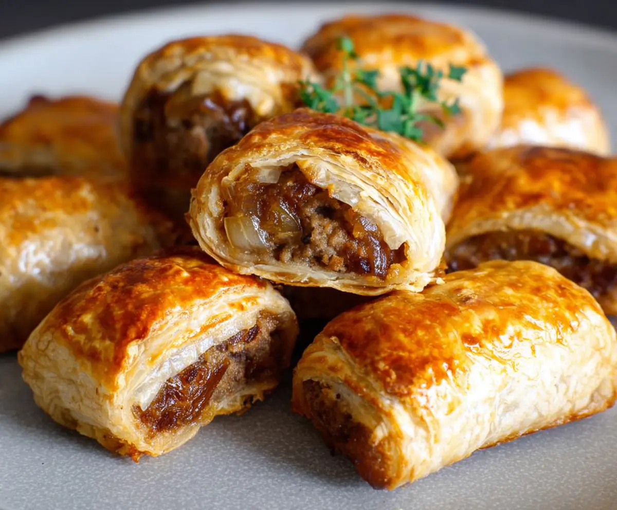 Savory French Onion Sausage Rolls Recipe