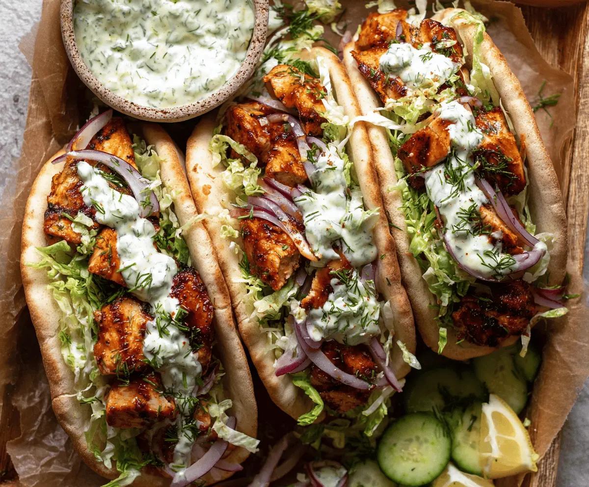 Easy Sheet Pan Chicken Pitas
