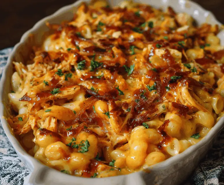 Shredded BBQ Chicken Mac and Cheese