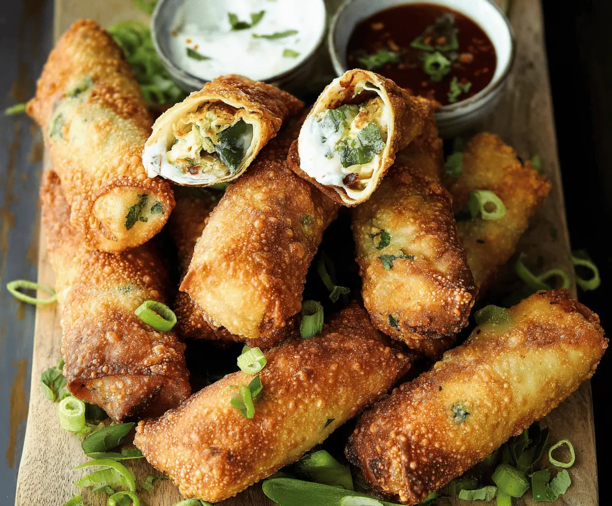 Easy Mini Jalapeno Popper Egg Rolls