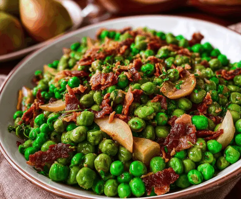 Thanksgiving Peas (with Pear and Pancetta)
