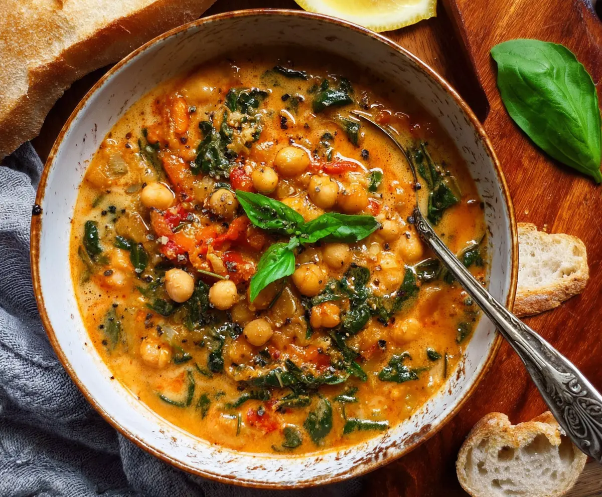 Easy Tuscan Chickpea Soup Recipe