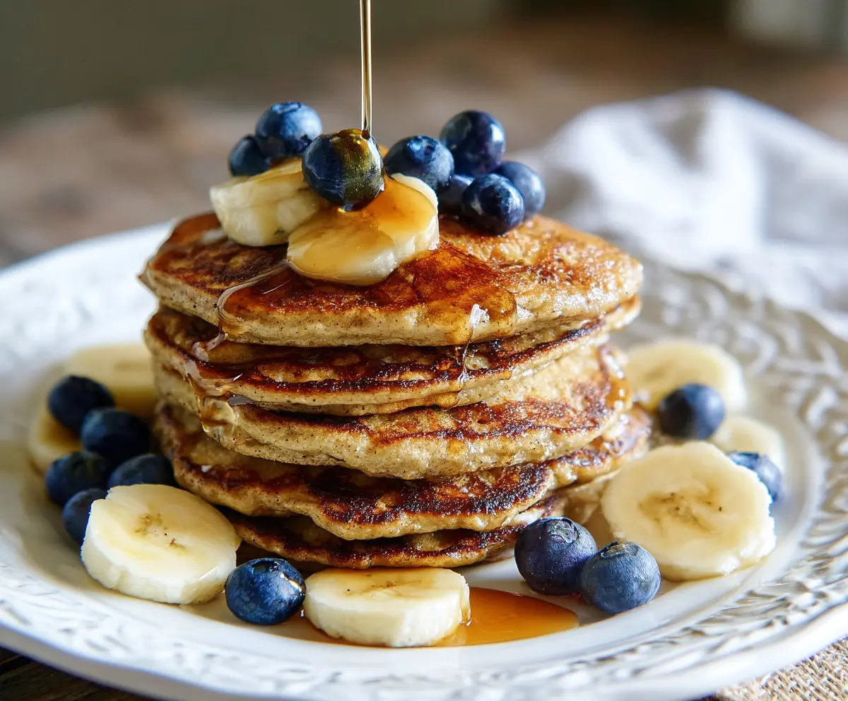 Quick 3-Ingredient Banana Oatmeal Pancakes