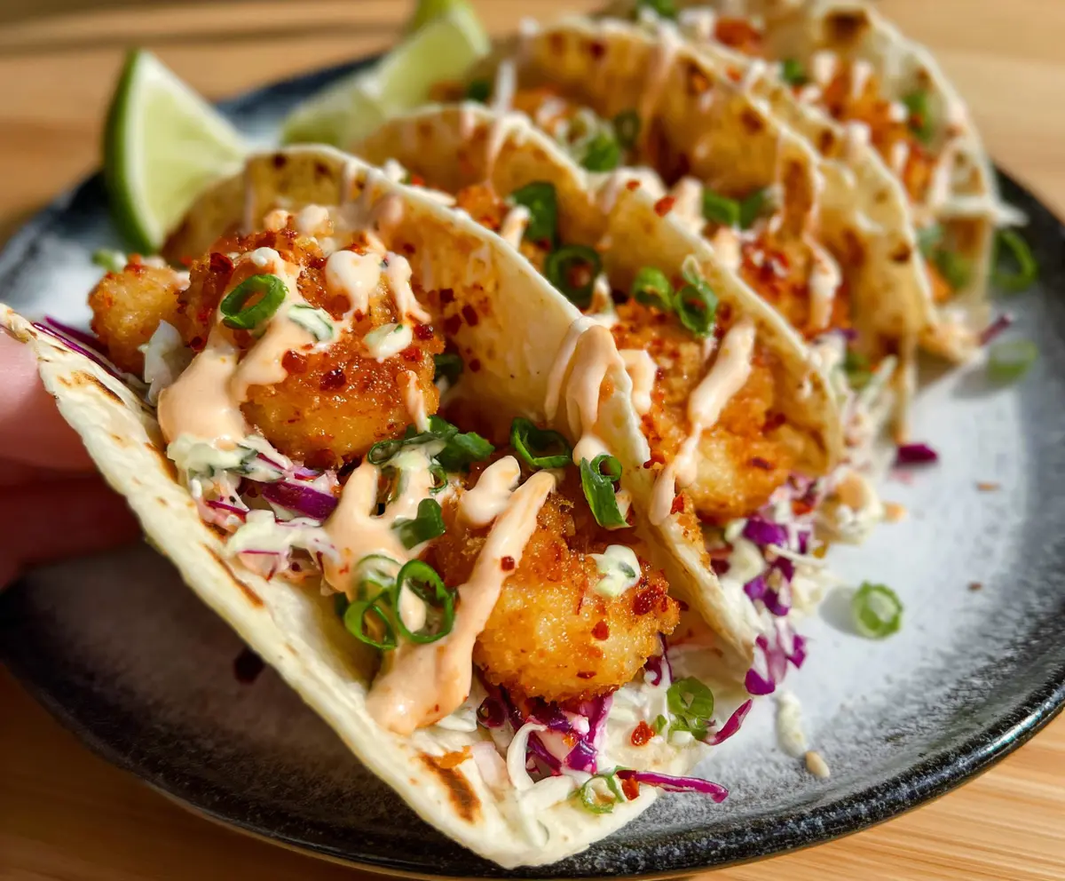 Crispy Bang Bang Shrimp Tacos
