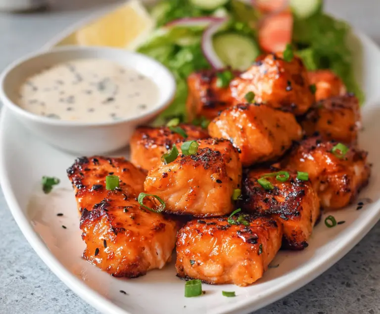 Bang Bang Salmon Bites– Air Fryer Salmon Recipe