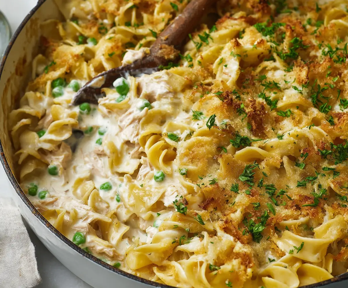 Easy Creamy Tuna Noodle Casserole