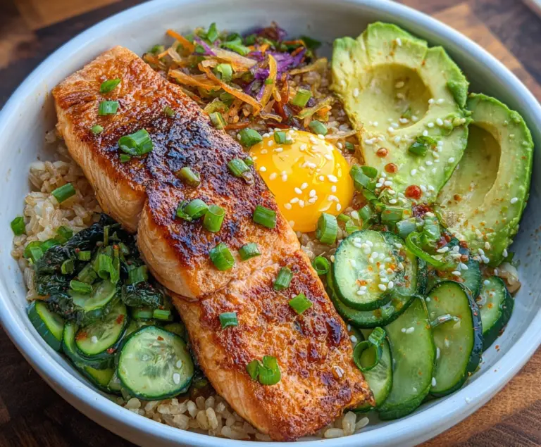 Crispy Salmon & Rice Bowl