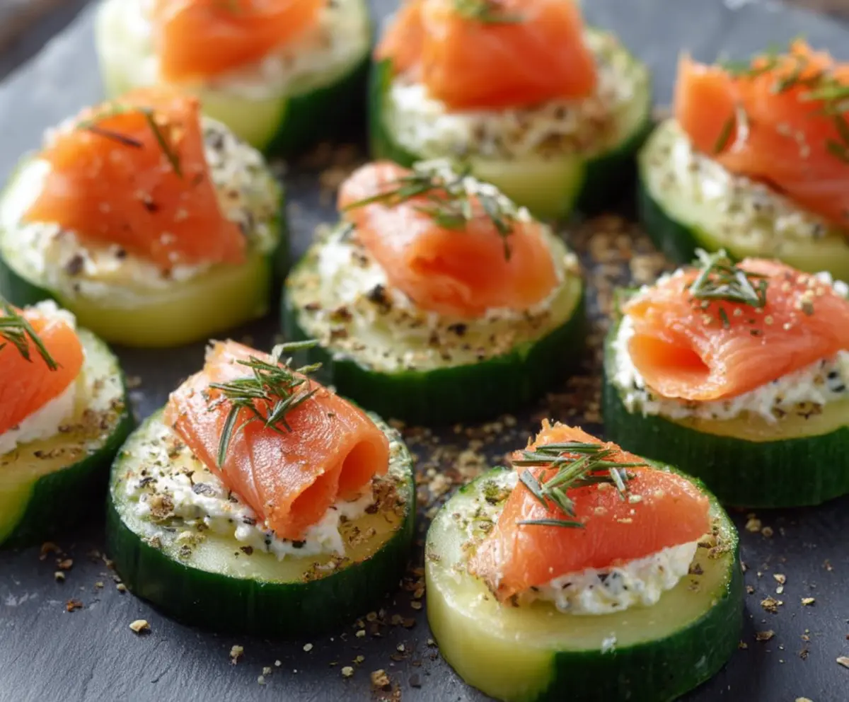 Easy Cucumber Bites with Smoked Salmon