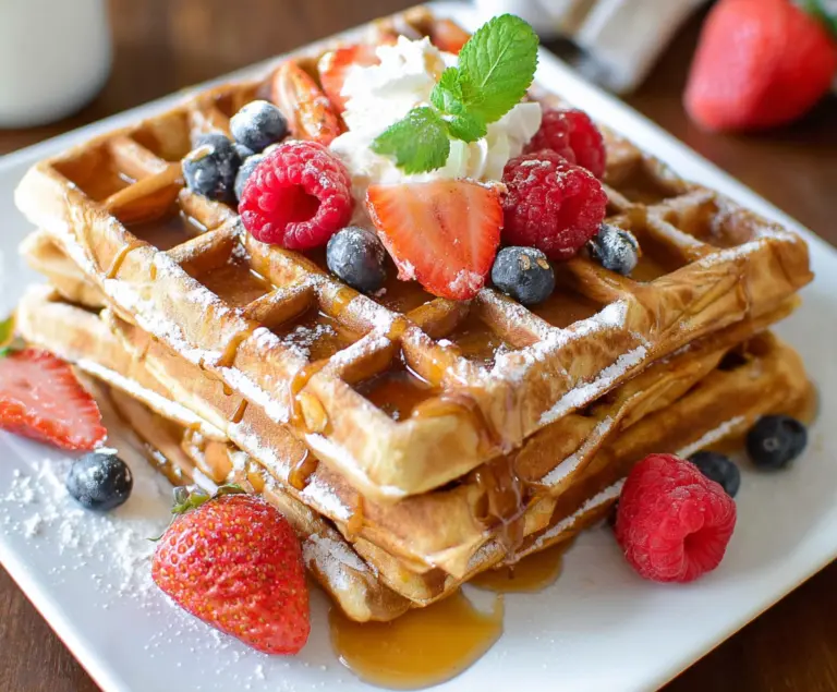 Easy Healthy Protein Waffles Recipe (With 45 Grams Protein)