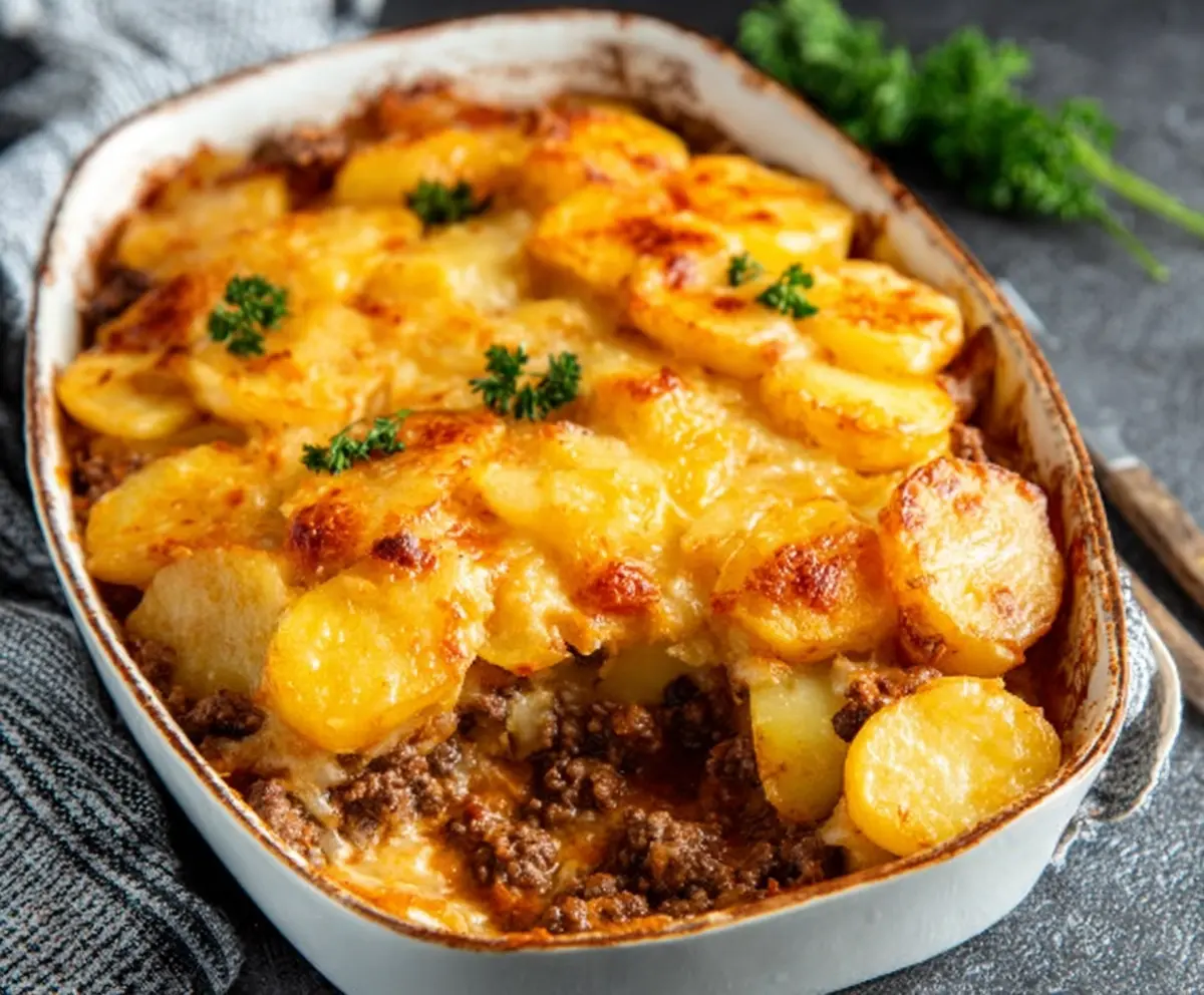 Easy Ground Beef & Potato Casserole