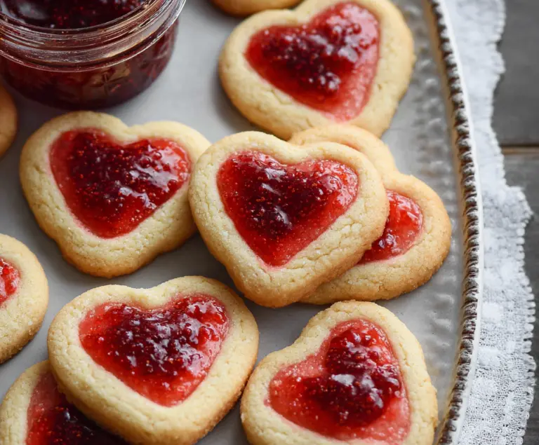 Heart Jam Valentine Cookies