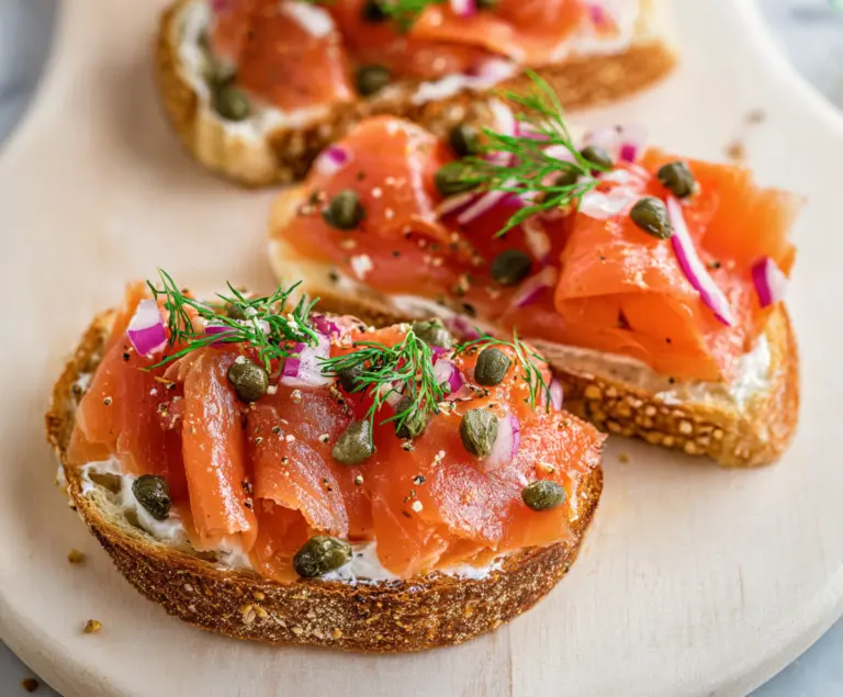 Irresistable Smoked Salmon Bruschetta
