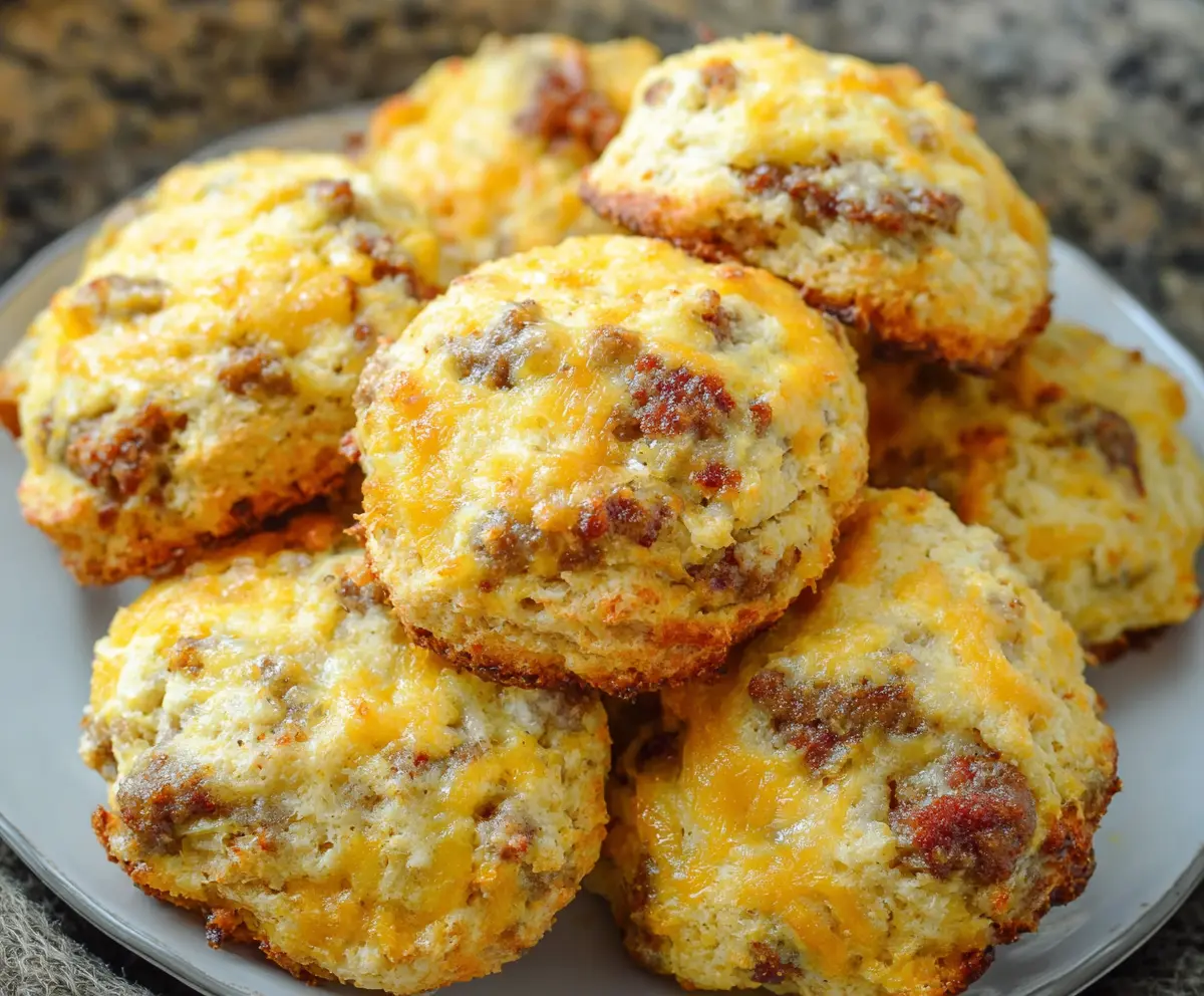 Easy Keto Sausage Cheese Biscuits