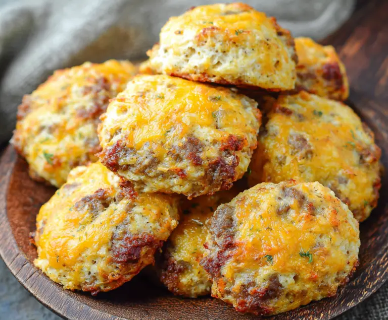 Keto Breakfast Recipe – Keto Sausage and Cheese Biscuits