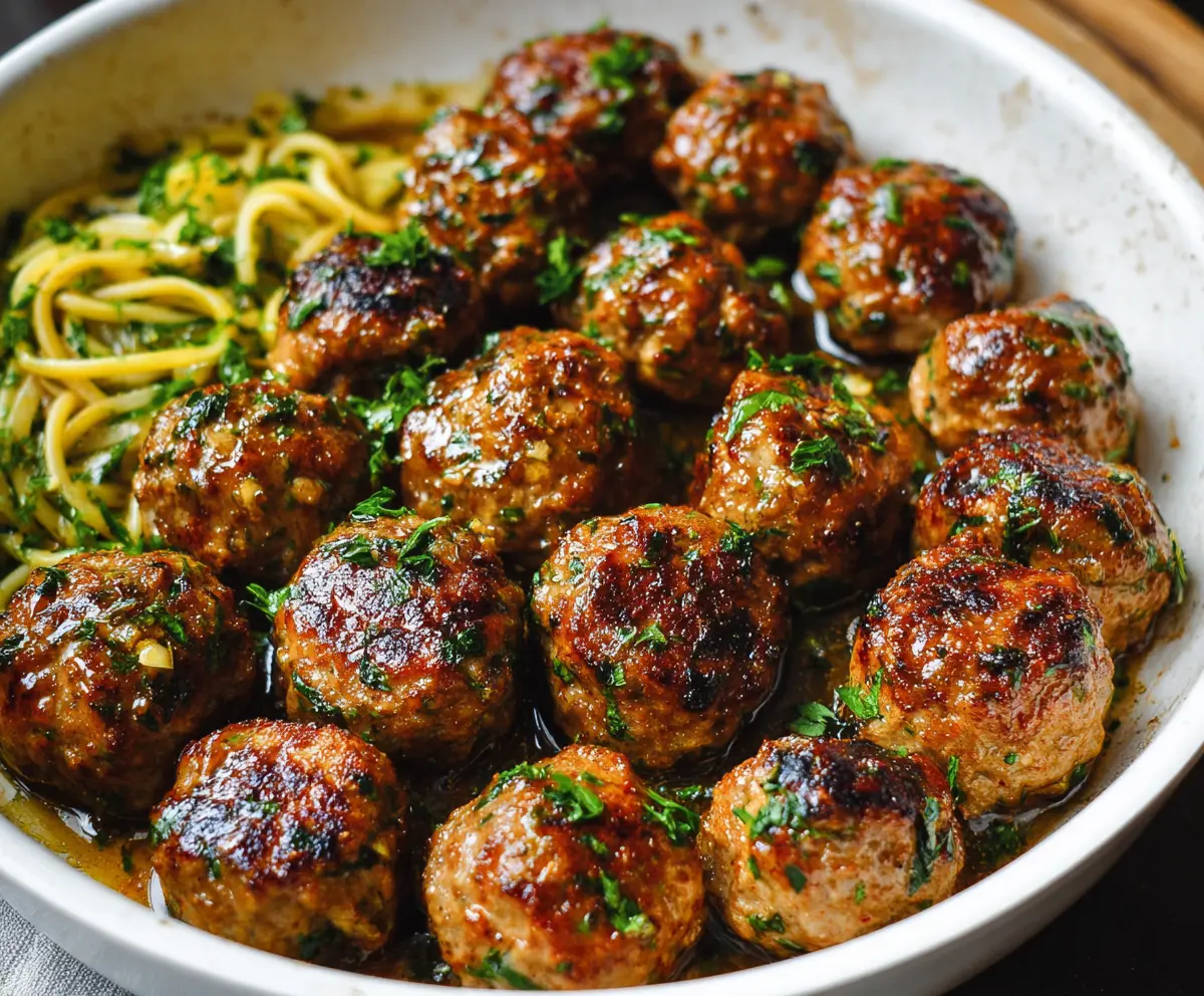 Easy Keto Garlic Butter Meatballs