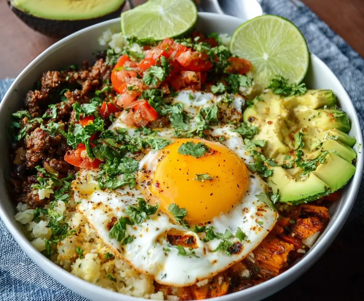 Easy Low Carb Breakfast Burrito Bowl