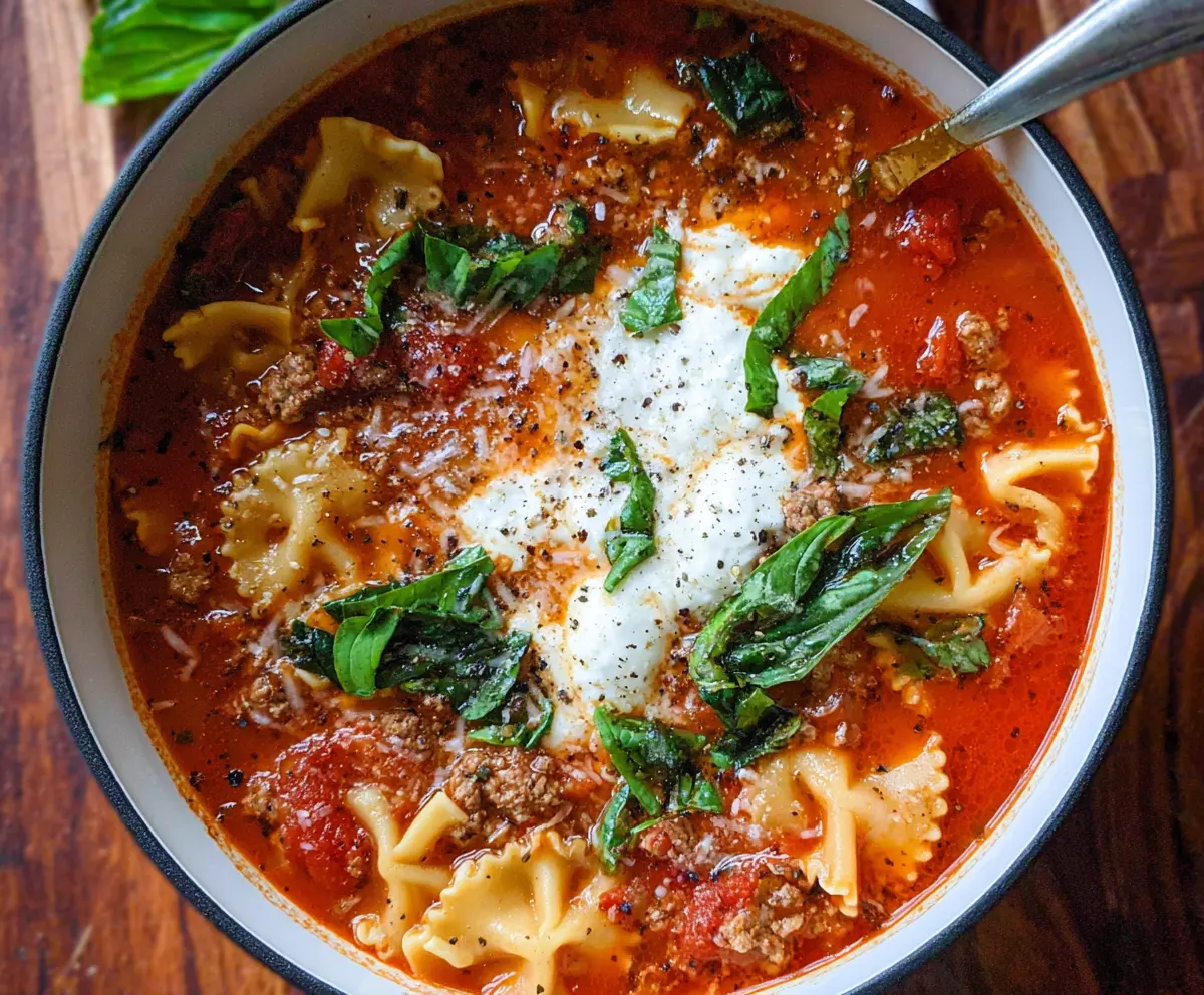 Quick & Easy Lasagna Soup