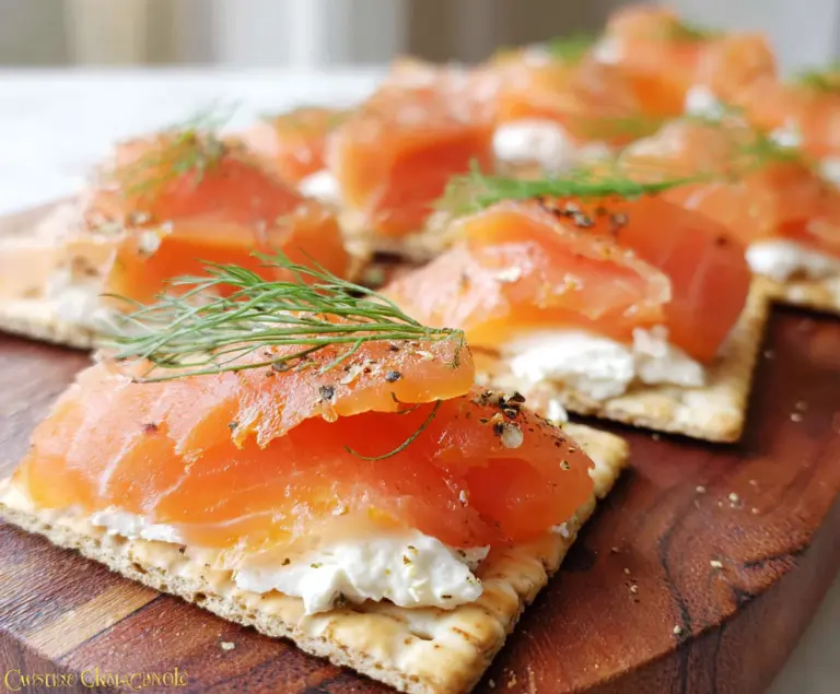 Smoked Salmon Cream Cheese Crackers