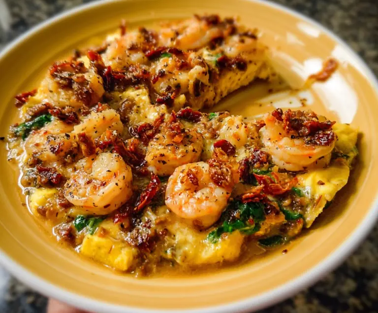 Tuscan Shrimp with Spinach, Artichokes, Sun-Dried Tomatoes